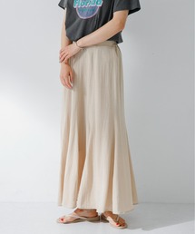 リネンライクフレアマーメイドスカート