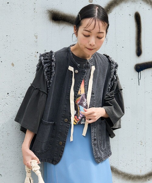 FREAK'S STORE（フリークスストア）の「デニムフリルベスト
