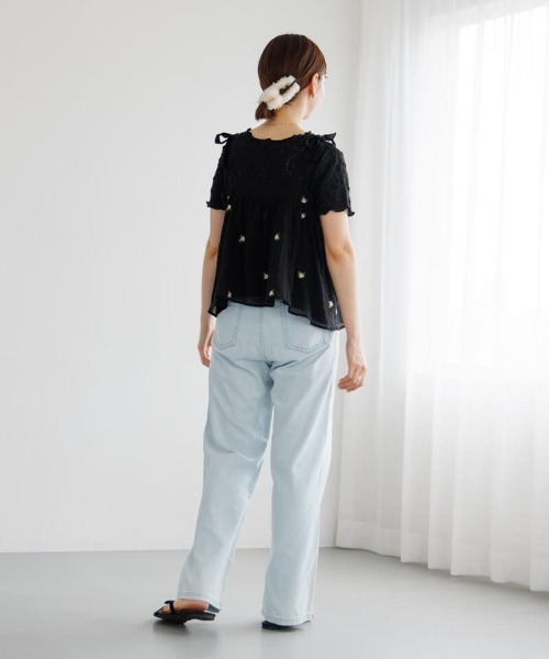 flower(フラワー)の「スモーキーチュールクリップ(バレッタ/ヘアクリップ・レディース・ピンク/アイボリー/ブラック・FREE)」の8枚目の写真