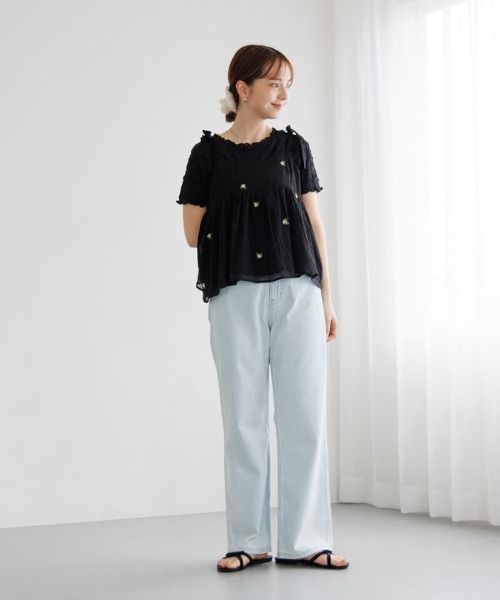 flower(フラワー)の「スモーキーチュールクリップ(バレッタ/ヘアクリップ・レディース・ピンク/アイボリー/ブラック・FREE)」の10枚目の写真