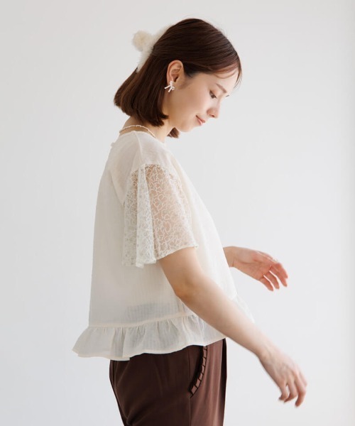 flower(フラワー)の「スモーキーチュールクリップ(バレッタ/ヘアクリップ・レディース・ピンク/アイボリー/ブラック・FREE)」の12枚目の写真