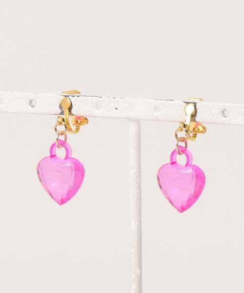 VIBGYOR(ヴィブジョー)の「【charme by pimo 】ハート イヤリング キッズアクセサリー(MA)(イヤリング・レディース・オレンジ/イエロー/パープル/ピンク系その他/ブルー/グリーン/ピンク/レッド・FREE)」の7枚目の写真