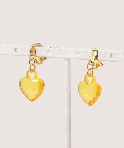 VIBGYOR(ヴィブジョー)の「【charme by pimo 】ハート イヤリング キッズアクセサリー(MA)(イヤリング・レディース・オレンジ/イエロー/パープル/ピンク系その他/ブルー/グリーン/ピンク/レッド・FREE)」の8枚目の写真