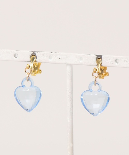 VIBGYOR(ヴィブジョー)の「【charme by pimo 】ハート イヤリング キッズアクセサリー(MA)(イヤリング・レディース・オレンジ/イエロー/パープル/ピンク系その他/ブルー/グリーン/ピンク/レッド・FREE)」の4枚目の写真