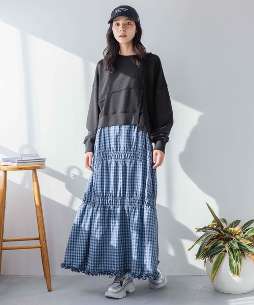 ローリーズファーム　リメイクフウウラケLS ロング　2点セット　バラ売り不可です LOWRYS FARM｜リメイクフウウラケLS | Rakuten Fashion(楽天