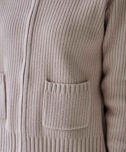 【大きいサイズ】ダブルジップリブ編みカーディガン（カーディガン/ボレロ）｜Tiaclasse（ティアクラッセ）