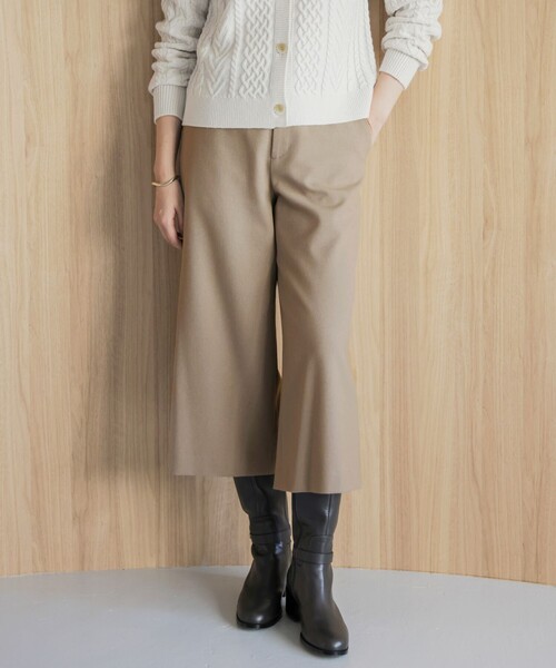 J.PRESS Ladies(J.プレス レディス)の「【WEB限定カラーあり・洗える】ツムギート flannel ワイド クロップド パンツ(その他パンツ・レディース・ベージュ系/ブラック系/アイボリー系/ネイビー系・XXS/XS/S)」の3枚目の写真
