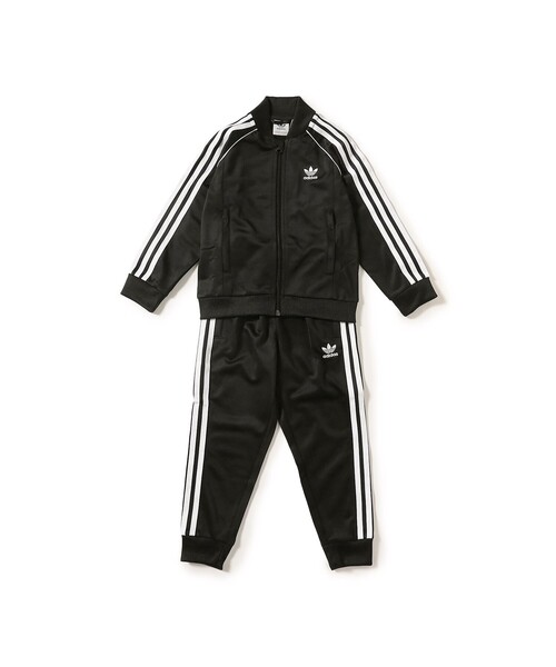 こども ビームス（コドモビームス）の「adidas / キッズ SSTトラックスーツ 2024（110～130cm）（ジャージ・キッズ・ブラック/ブルー・J120/J130/J110）」の3枚目の写真