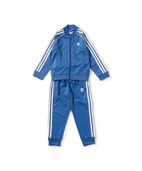 こども ビームス（コドモビームス）の「adidas / キッズ SSTトラックスーツ 2024（110～130cm）（ジャージ・キッズ・ブラック/ブルー・J120/J130/J110）」の9枚目の写真