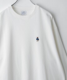 coen | ワンポイントベア刺繍裏毛スウェット(スウェット)