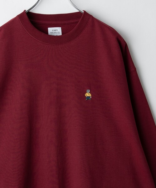 coen(コーエン)の「ワンポイントベア刺繍裏毛スウェット(スウェット・メンズ・ホワイト/ブラック/グレー/ワインレッド・S/M/L/XL)」の4枚目の写真