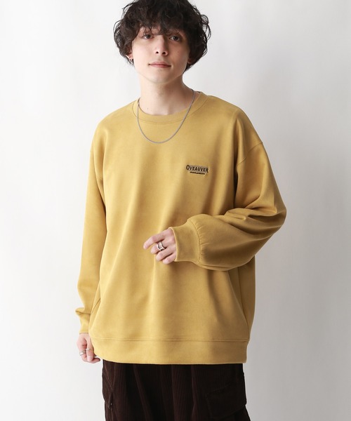 セール】カットスウェード/ワンポイント刺繍オーバーサイズ