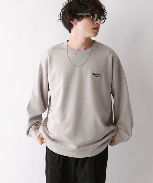 セール】カットスウェード/ワンポイント刺繍オーバーサイズ