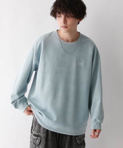 セール】カットスウェード/ワンポイント刺繍オーバーサイズ