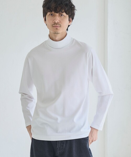 セール】ポンチタートルネックロングスリーブTシャツ（Tシャツ