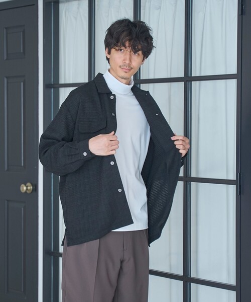 RONEL(ロネル)の「ポンチタートルネックロングスリーブTシャツ(Tシャツ/カットソー・メンズ・ブラック/ホワイト・S/M/L)」の16枚目の写真
