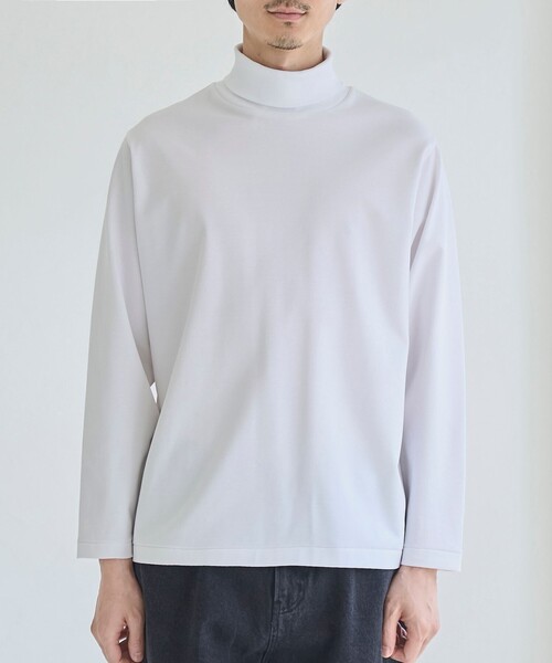 RONEL(ロネル)の「ポンチタートルネックロングスリーブTシャツ(Tシャツ/カットソー・メンズ・ブラック/ホワイト・S/M/L)」の18枚目の写真