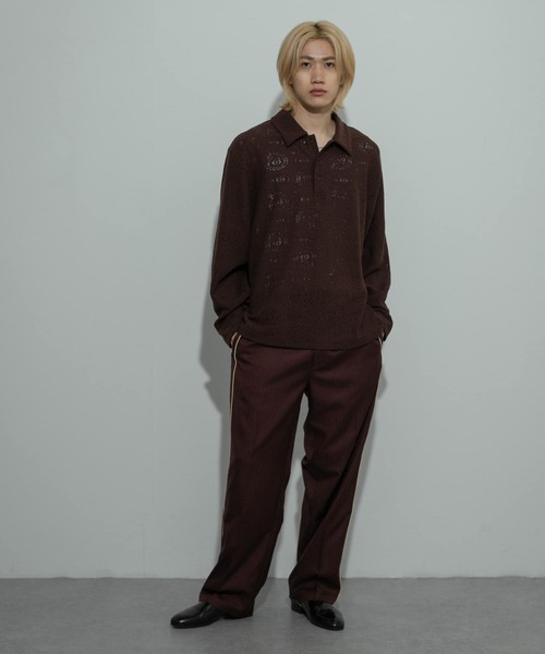 back channel スウェット ポロシャツ 00s ペイズリー柄 日本製 Back Channel / BASEBALL SHIRT (O.D.) - NEWPORT 静岡セレクト