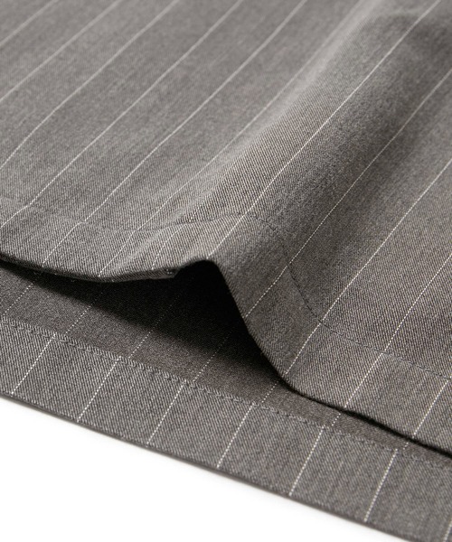 ジャケット　グレー　ピンストライプ ピンストライプ グレンチェックBIGジャケット（テーラードジャケット