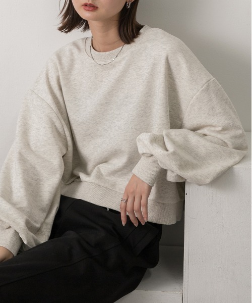 セール】ショート丈 裏毛プルオーバー（スウェット）｜ad thie