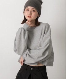 ショート丈 裏毛プルオーバー