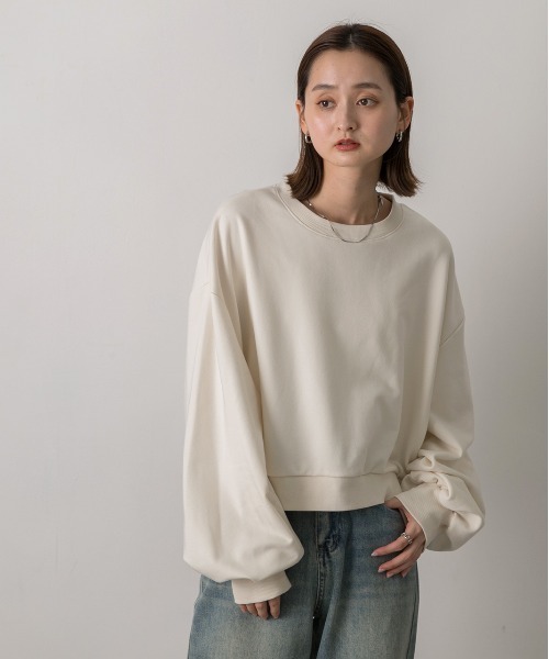 セール】ショート丈 裏毛プルオーバー（スウェット）｜ad thie