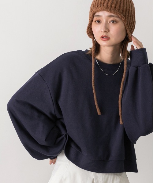 セール】ショート丈 裏毛プルオーバー（スウェット）｜ad thie