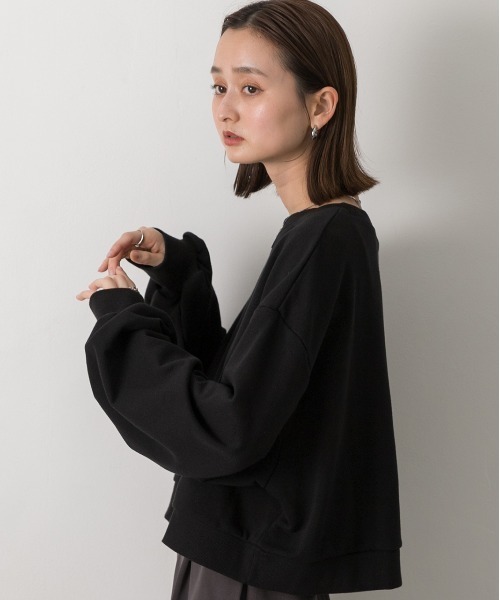 セール】ショート丈 裏毛プルオーバー（スウェット）｜ad thie