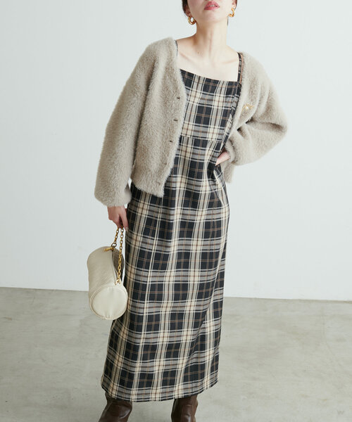 natural couture(ナチュラルクチュール)の「デニム風ビスチェキャミワンピース(ワンピース・レディース・ブラウン/その他1/インディゴブルー/ブラック・MEDIUM/LARGE)」の18枚目の写真