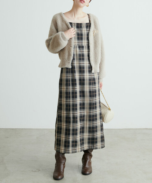 natural couture(ナチュラルクチュール)の「デニム風ビスチェキャミワンピース(ワンピース・レディース・ブラウン/その他1/インディゴブルー/ブラック・MEDIUM/LARGE)」の20枚目の写真