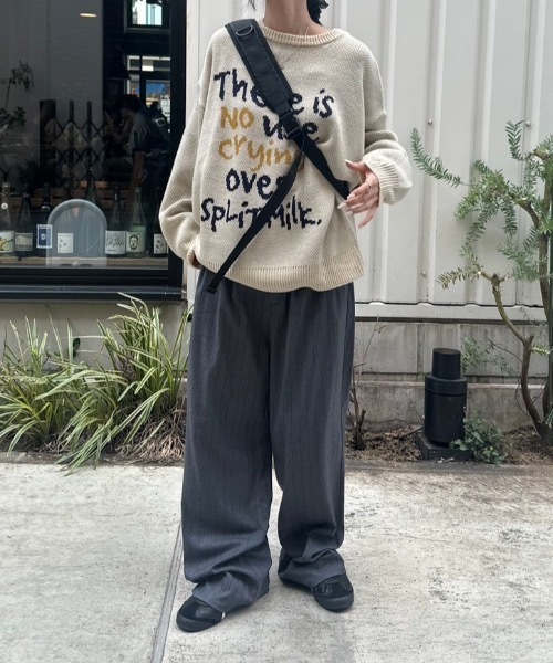 nemne store（ネンネストア）の「【keel】ストライプパンツ（その他パンツ・レディース・ネイビー/グレー・SMALL/MEDIUM）」の3枚目の写真