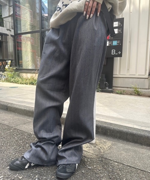 nemne store（ネンネストア）の「【keel】ストライプパンツ（その他パンツ・レディース・ネイビー/グレー・SMALL/MEDIUM）」の6枚目の写真
