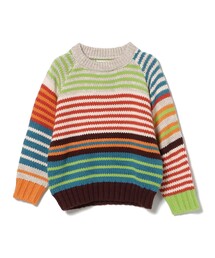 BEAMS mini | カラフル ボーダー ニット 2024FW（90～150cm）(ニット/セーター)