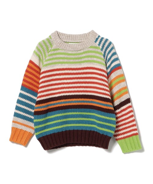 BEAMS mini(ビームスミニ)の「カラフル ボーダー ニット 2024FW(90~150cm)(ニット/セーター・キッズ・ネイビー/ホワイト系その他5・90/150/140/130/120/110/100)」の9枚目の写真