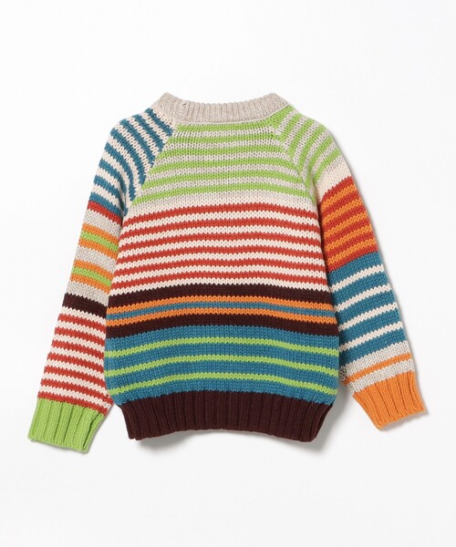 BEAMS mini(ビームスミニ)の「カラフル ボーダー ニット 2024FW(90~150cm)(ニット/セーター・キッズ・ネイビー/ホワイト系その他5・90/150/140/130/120/110/100)」の12枚目の写真