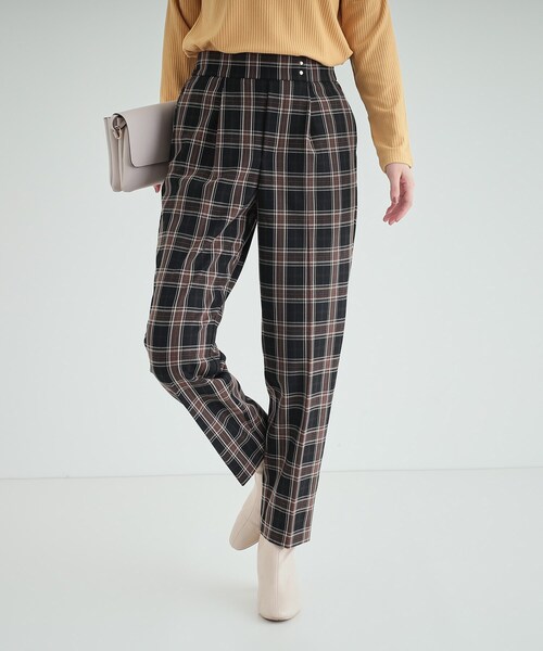 DRESKIP（ドレスキップ）の「◆【洗える】すっきりきれい見え ストレッチテーパードパンツ（その他パンツ・レディース・キャメル/ブラック系1/ブラック・02/03/04）」の4枚目の写真