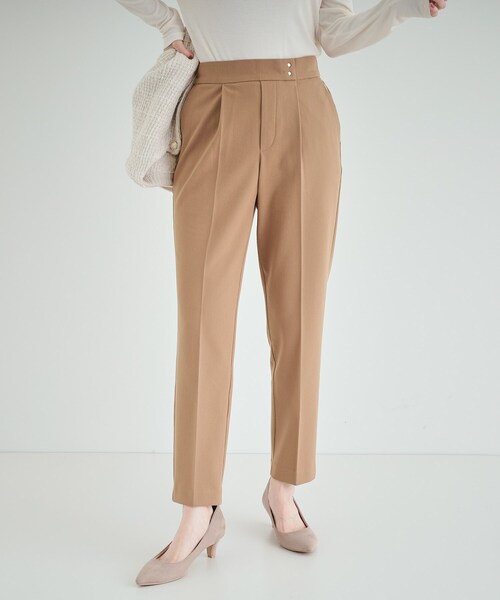 DRESKIP（ドレスキップ）の「◆【洗える】すっきりきれい見え ストレッチテーパードパンツ（その他パンツ・レディース・キャメル/ブラック系1/ブラック・02/03/04）」の10枚目の写真