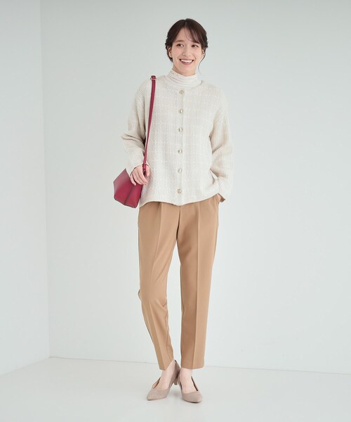 DRESKIP（ドレスキップ）の「◆【洗える】すっきりきれい見え ストレッチテーパードパンツ（その他パンツ・レディース・キャメル/ブラック系1/ブラック・02/03/04）」の11枚目の写真