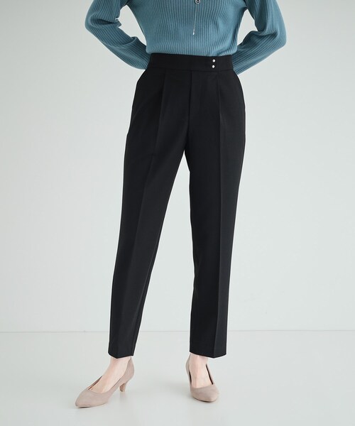 DRESKIP（ドレスキップ）の「◆【洗える】すっきりきれい見え ストレッチテーパードパンツ（その他パンツ・レディース・キャメル/ブラック系1/ブラック・02/03/04）」の13枚目の写真