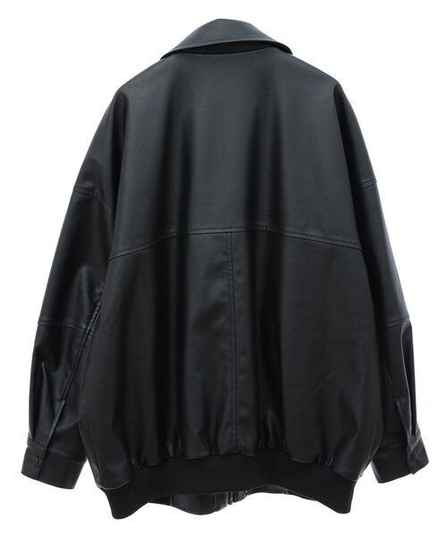 フェイクレザースタンドブルゾン（ブルゾン）｜AMERICAN HOLIC