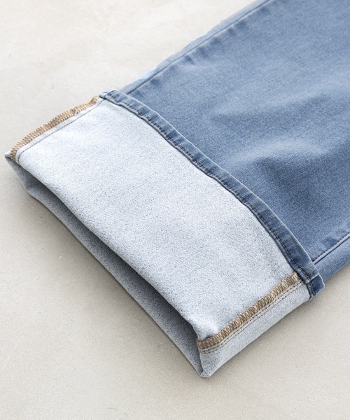 n'OrLABEL（ノアールレーベル）の「【機能素材】『パウダー裏起毛ストレートワイドデニムパンツ』（デニムパンツ・レディース・ワンウォッシュ/ブラック/サックスブルー・3L/L～LL/S～Ｍ）」の19枚目の写真