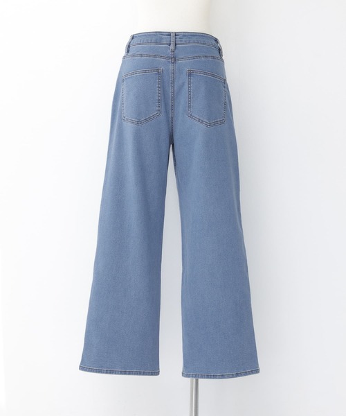 n'OrLABEL（ノアールレーベル）の「【機能素材】『パウダー裏起毛ストレートワイドデニムパンツ』（デニムパンツ・レディース・ワンウォッシュ/ブラック/サックスブルー・3L/L～LL/S～Ｍ）」の22枚目の写真