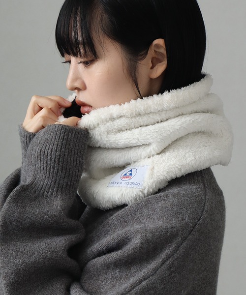 GERRY（ジェリー）の「【GERRY/ジェリー】ボアネックウォーマー（ネックウォーマー/スヌード・メンズ・ブラック/アイボリー/チャコールグレー・FREE）」の2枚目の写真