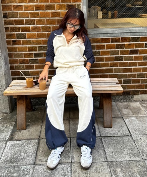 ROXY(ロキシー)の「【ZOZO限定アイテム】SATURN WAVES PANTS/ロキシードローコード付きウエストゴムスウェットパンツ(その他パンツ・レディース・ホワイト/ブラック/グレー・FREE)」の4枚目の写真