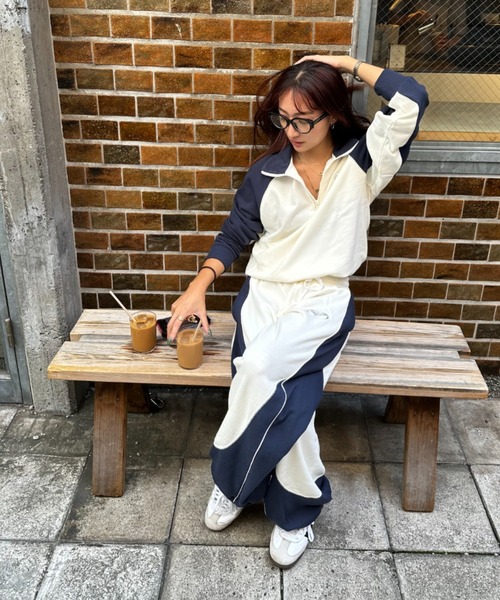 ROXY(ロキシー)の「【ZOZO限定アイテム】SATURN WAVES PANTS/ロキシードローコード付きウエストゴムスウェットパンツ(その他パンツ・レディース・ホワイト/ブラック/グレー・FREE)」の8枚目の写真