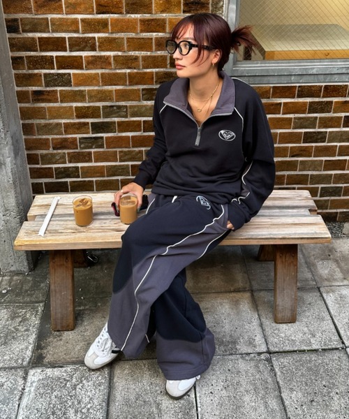 ROXY(ロキシー)の「【ZOZO限定アイテム】SATURN WAVES PANTS/ロキシードローコード付きウエストゴムスウェットパンツ(その他パンツ・レディース・ホワイト/ブラック/グレー・FREE)」の10枚目の写真