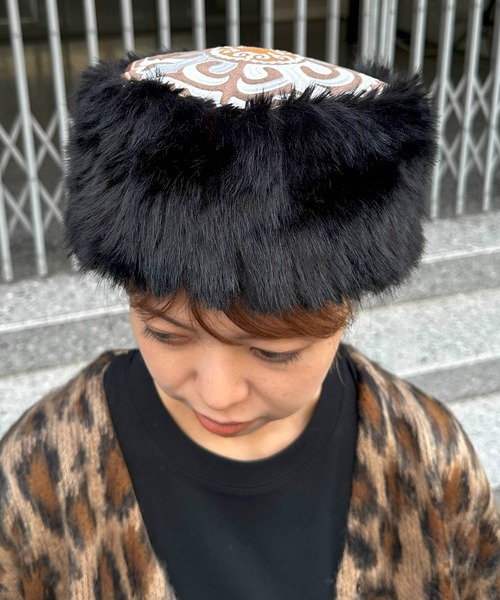 チャイハネ(チャイハネ)の「チャイハネ / スタンファーCAP / COHP4308(ハンチング/ベレー帽・レディース・ホワイト/ブラック・FREE)」の1枚目の写真