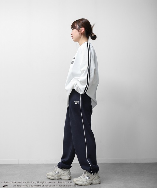 REEBOK】 ドローコード内蔵 ワンポイント ロゴ 刺繍 パイピング