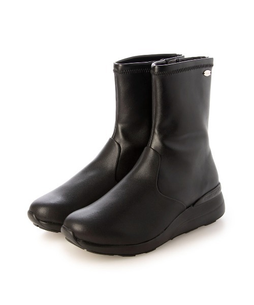 【セール】【レイン対応】ヒールアップミドルブーツ(LCS アンジェ LG)（ブーツ）｜le coq sportif（ルコックスポルティフ）