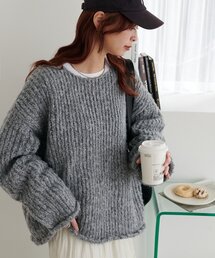 【WEB限定】手編み風プルオーバー